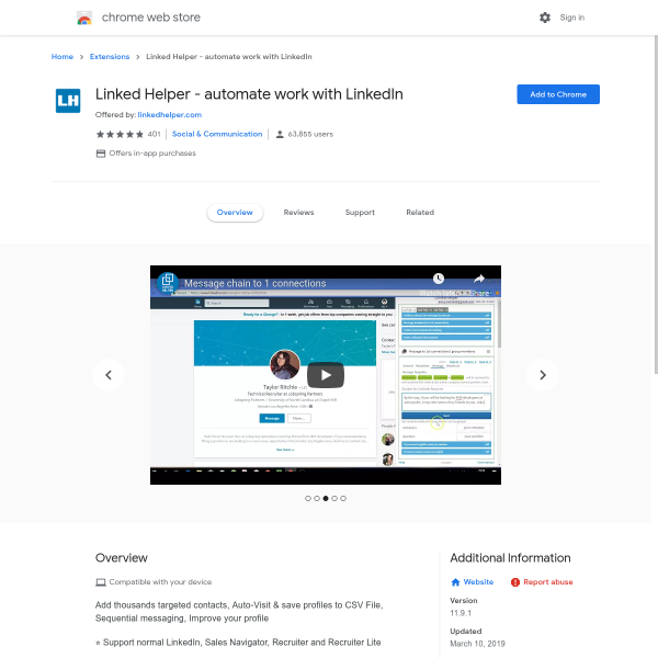 LinkedIn Profile Review with a Chrome Extension